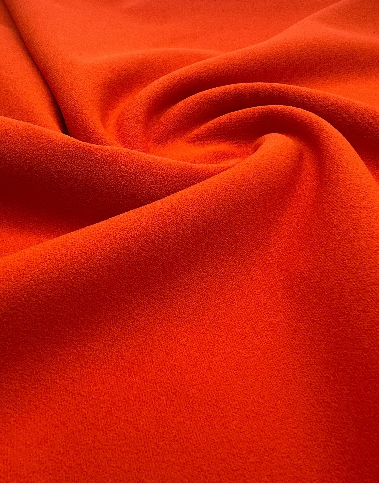Plain Orange Scuba Crepe Stretch Jersey Fabric 4 Way Stretch - T9 Fabrics